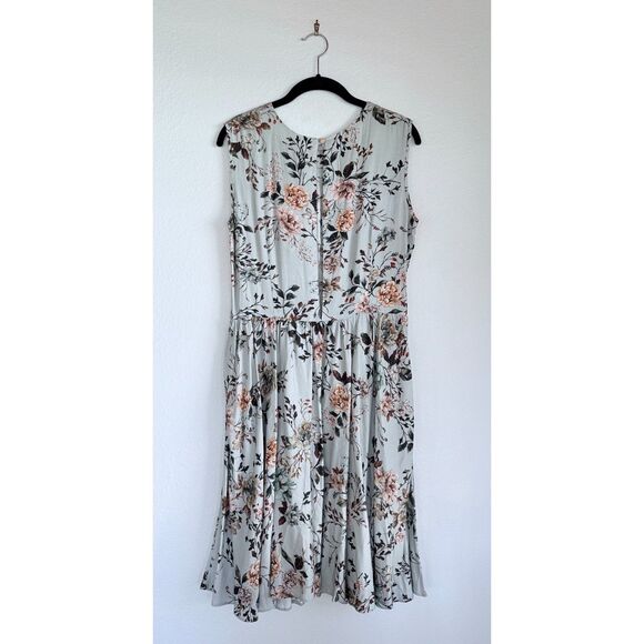 NWT Silversands Sleeveless Floral Dress in Light Blue Pink & Green Size S (IT40) - Picture 3 of 10